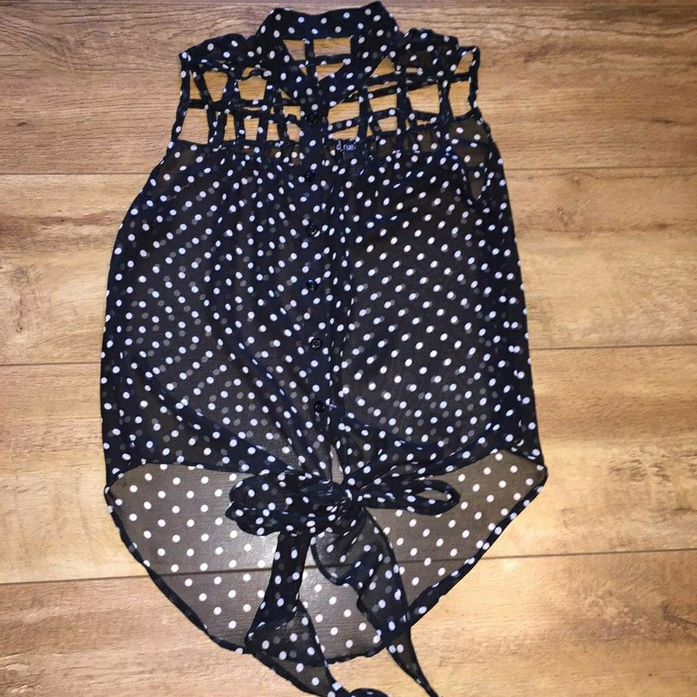 2pc Poka Dot Top